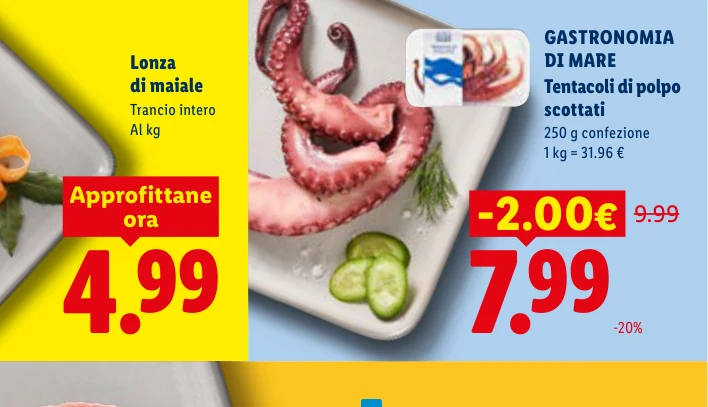 Tentacoli di polpo scottati - Gastronomia Di Mare