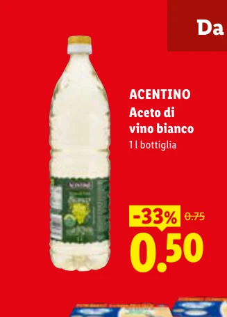 ACENTINO Aceto di vino bianco 1 bottiglia