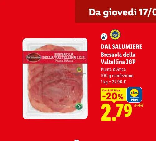 Bresaola della Valtellina IGP - Dal Salumiere