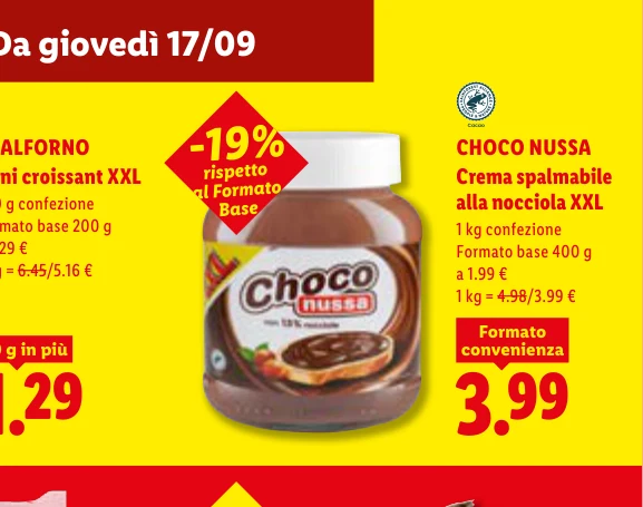 Crema spalmabile alla nocciola XXL - Choco Nussa