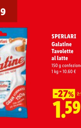 Galatine Tavolette al latte - Sperlari