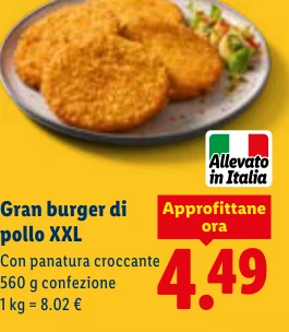 Gran burger di pollo XXL