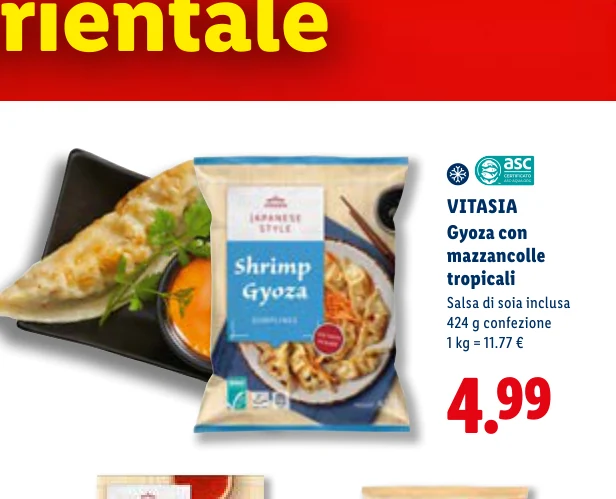 Gyoza con mazzancolle tropicali - Vitasia
