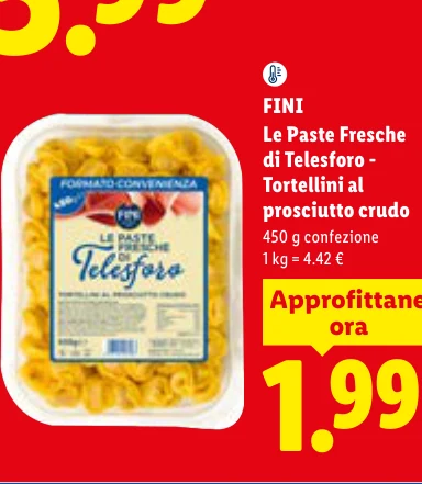 Le Paste Fresche di Telesforo - Tortellini al prosciutto crudo - Fini