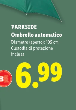 Ombrello automatico Diametro (aperto): 105 cm Custodia di protezione inclusa - Parkside
