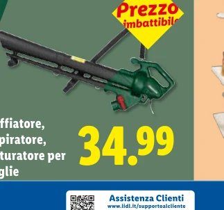 Soffiatore, aspiratore, trituratore per foglie