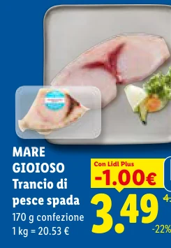 Trancio di pesce spada - Mare Gioioso