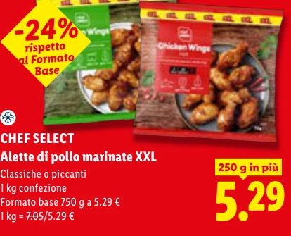 Alette di pollo marinate XXL - Chef Select