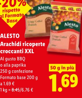 Arachidi ricoperte croccanti XXL - Alesto