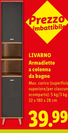 Armadietto a colonna da bagno - Livarno