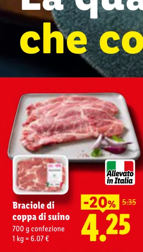 Braciole di coppa di suino