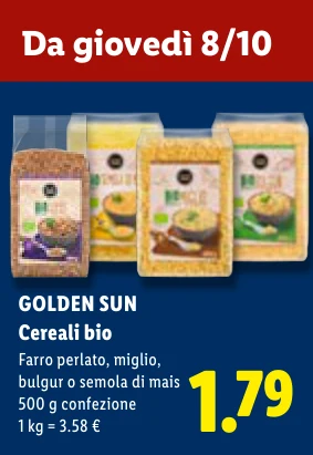 Cereali bio - Golden Sun