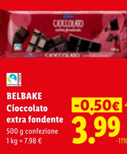 Cioccolato extra fondente - Belbake