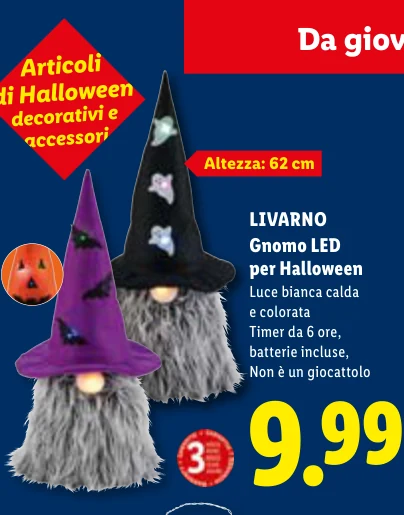 Gnomo LED per Halloween - Livarno