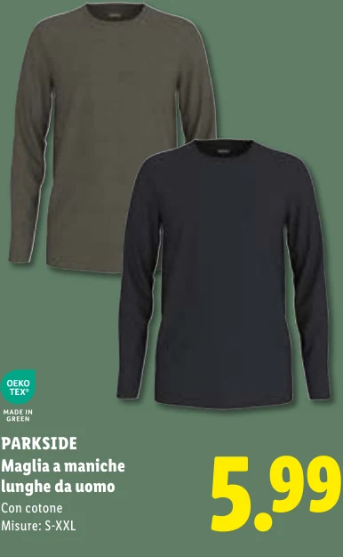 Maglia a maniche lunghe da uomo - Parkside