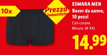 MEN Boxer da uomo, 10 pezzi - Esmara