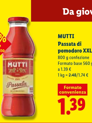 Passata di pomodoro XXL - Mutti
