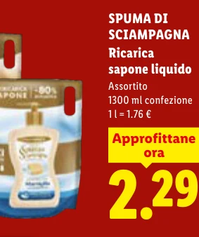 Ricarica sapone liquido - Spuma Di Sciampagna