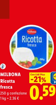 Ricotta fresca - Milbona