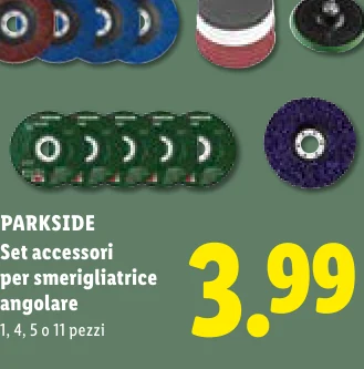 Set accessori per smerigliatrice angolare - Parkside