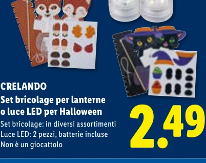 Set bricolage per lanterne o luce LED per Halloween - Crelando