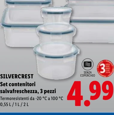 Set contenitori salvafreschezza, 3 pezzi - Silvercrest