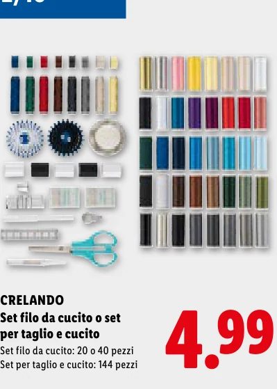 Set filo da cucito o set per taglio e cucito - Crelando