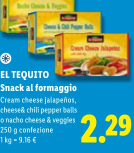 Snack al formaggio - El Tequito