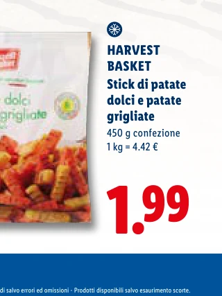 Stick di patate dolci e patate grigliate - Harvest Basket