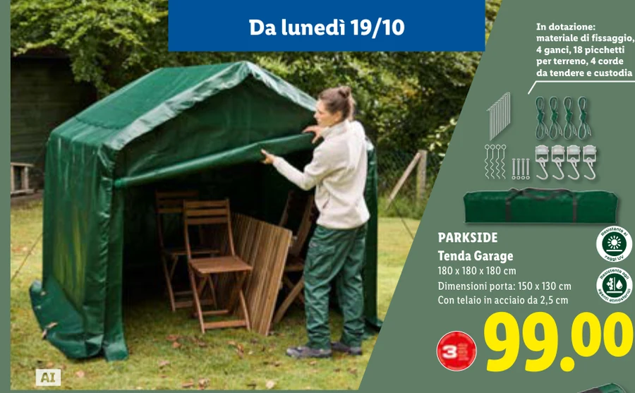 Tenda Garage - Parkside