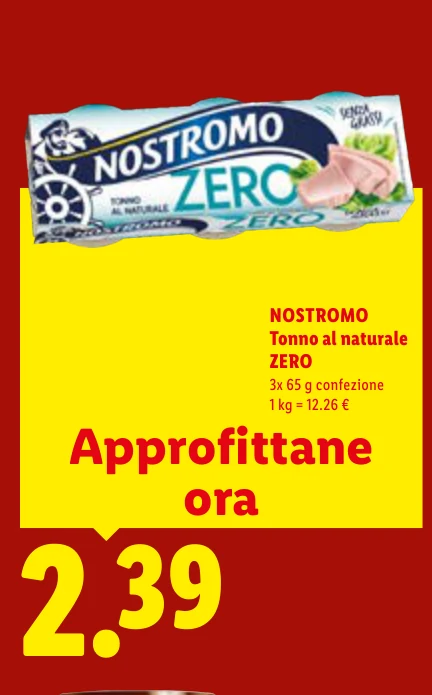 Tonno al naturale ZERO - Nostromo