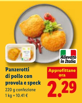 Panzerotti di pollo con provola e speck