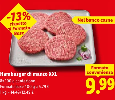 Hamburger di manzo XXL