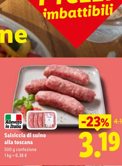 Salsiccia di suino alla toscana