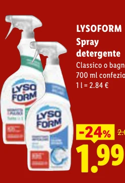 Spray detergente - Lysoform