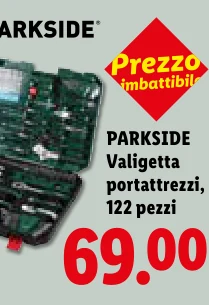Valigetta portattrezzi, 122 pezzi - Parkside