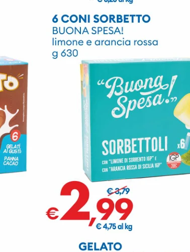 6CONISORBETTO BUONA SPESA! limoneearanciarossa