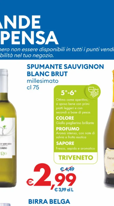 SPUMANTESAUVIGNON BLANCBRUT millesimato