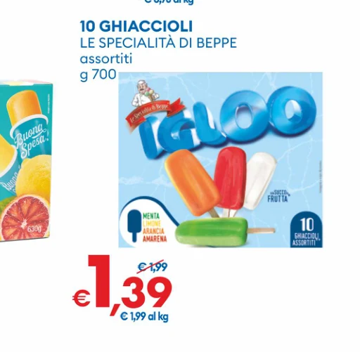 10GHIACCIOLI LESPECIALITADIBEPPE assortiti g 700