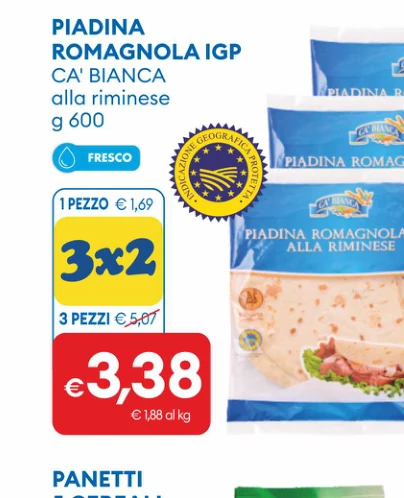 PIADINA ROMAGNOLAIGP CA BIANCA alla riminese