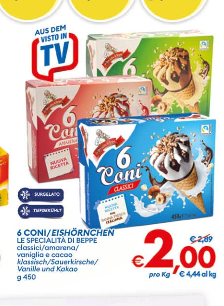 Coni gelato Le Specialita di Beppe