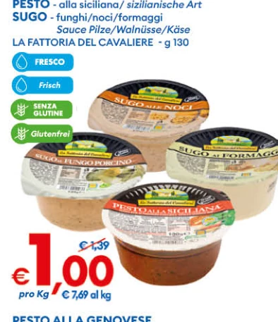 Pesto e sugo La Fattoria del Cavaliere