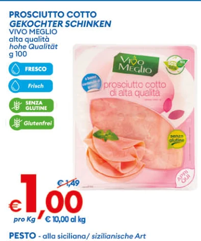 Prosciutto cotto Vivo Meglio
