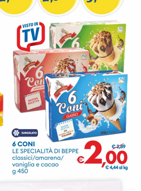 Coni gelato Le Specialita di Beppe