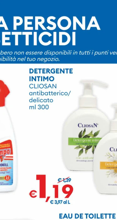 DETERGENTE INTIMO CLIOSAN antibatterico/ delicato