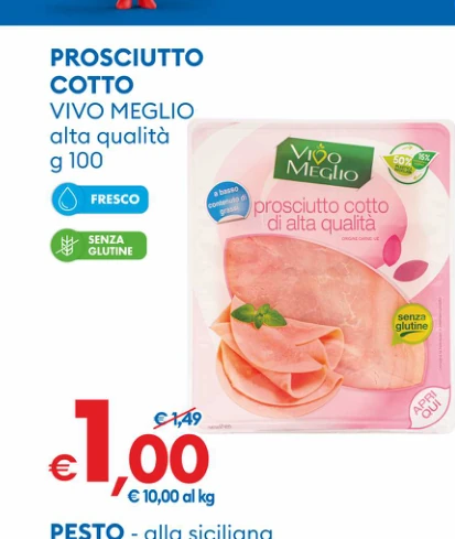 Prosciutto cotto Vivo Meglio