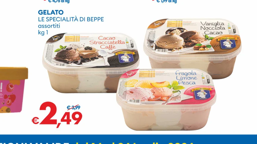 GELATO LESPECIALITADIBEPPE assortiti kg 1