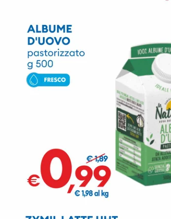 ALBUME D'UOVO PASTORIZZATO g 500