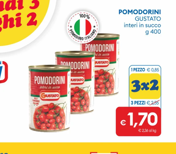 POMODORINI GUSTATO interi in succo g 400