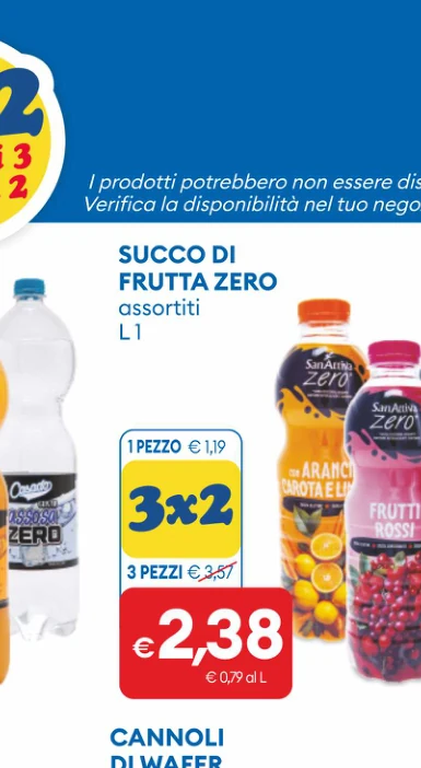 SUCCODI FRUTTAZERO assortiti L1